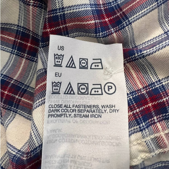 Tommy Hilfiger Men's XL Shirt Button Down Classic Fit Plaid in Red and Blue - Picture 5 of 6